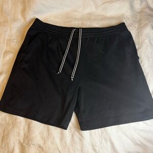 Head Men's Black Athletic Shorts with Contrast Drawstring
